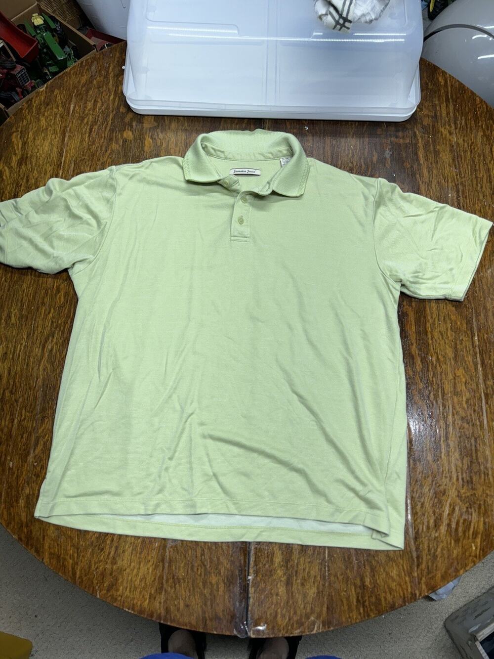 Jamaica Jaxx Polo Shirt Men's X-Large Solid Color Blend XL Green